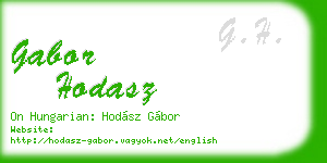 gabor hodasz business card