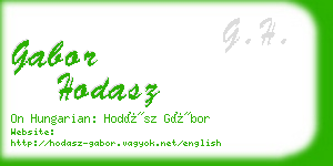 gabor hodasz business card
